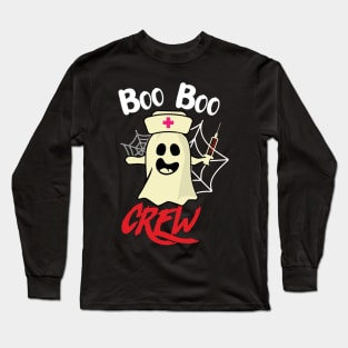 Boo Boo Crew Nurse Shirts Halloween Nurse Shirts for Women Long Sleeve T-Shirt